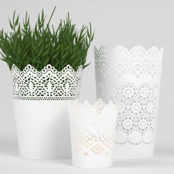 IKEA Skurar Planters with Lace Design - Picture 8 of 8